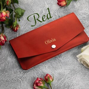 Cartera de cuero personalizada, regalo para ella, regalo personalizado para mujeres, cartera personalizada