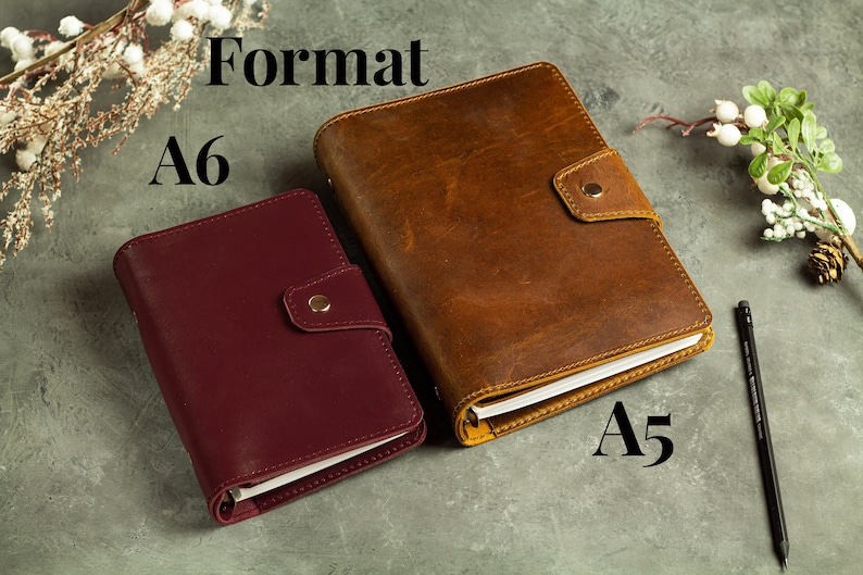 office gift for staff, gift for employees, corporate gifts, leather journal, leather notebook, leather planner, travel journal, ring binder, planner binder, leather organizer, refillable journal, personalized planner