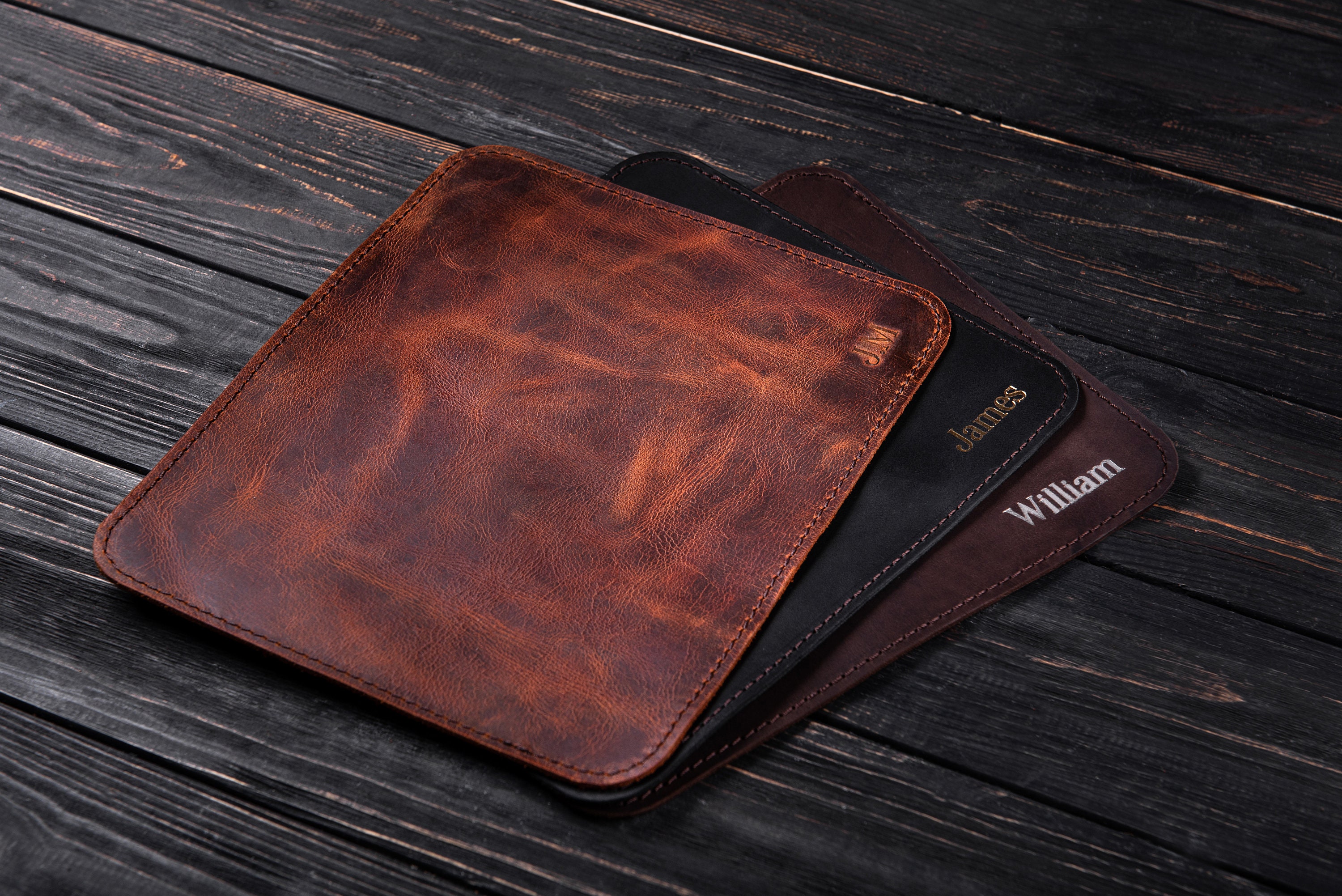Personalized Leather Mousepad Leather Mouse Pad Gift for Etsy