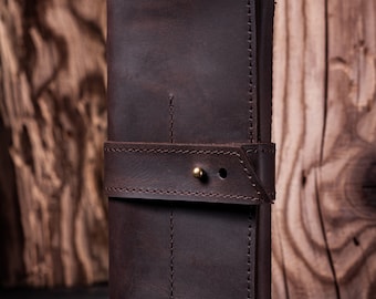 Leder Bleistiftrolle, Künstler Werkzeugtasche, personalisiertes Geschenk