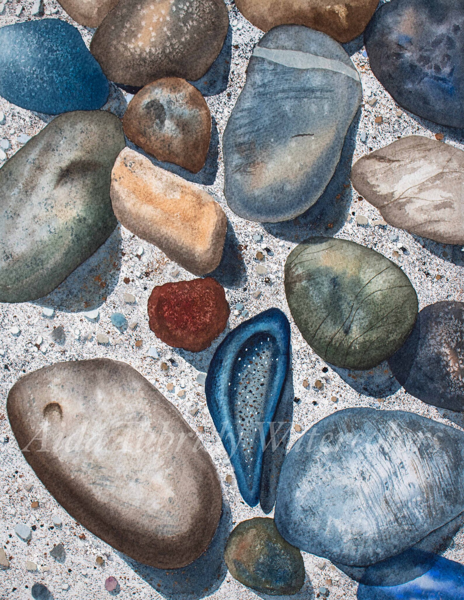 Realistic Rocks Painting Poster Print 16x20 Inches Etsy