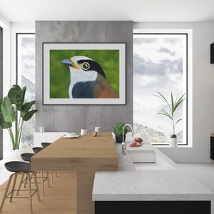 Red-Backed Shrike Bird, 16x20 Poster Print, Print from Original Watercolor Painting