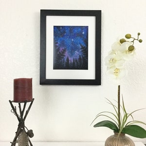 Looking Up, Night Sky in Watercolor, Print From Original by Aida ...