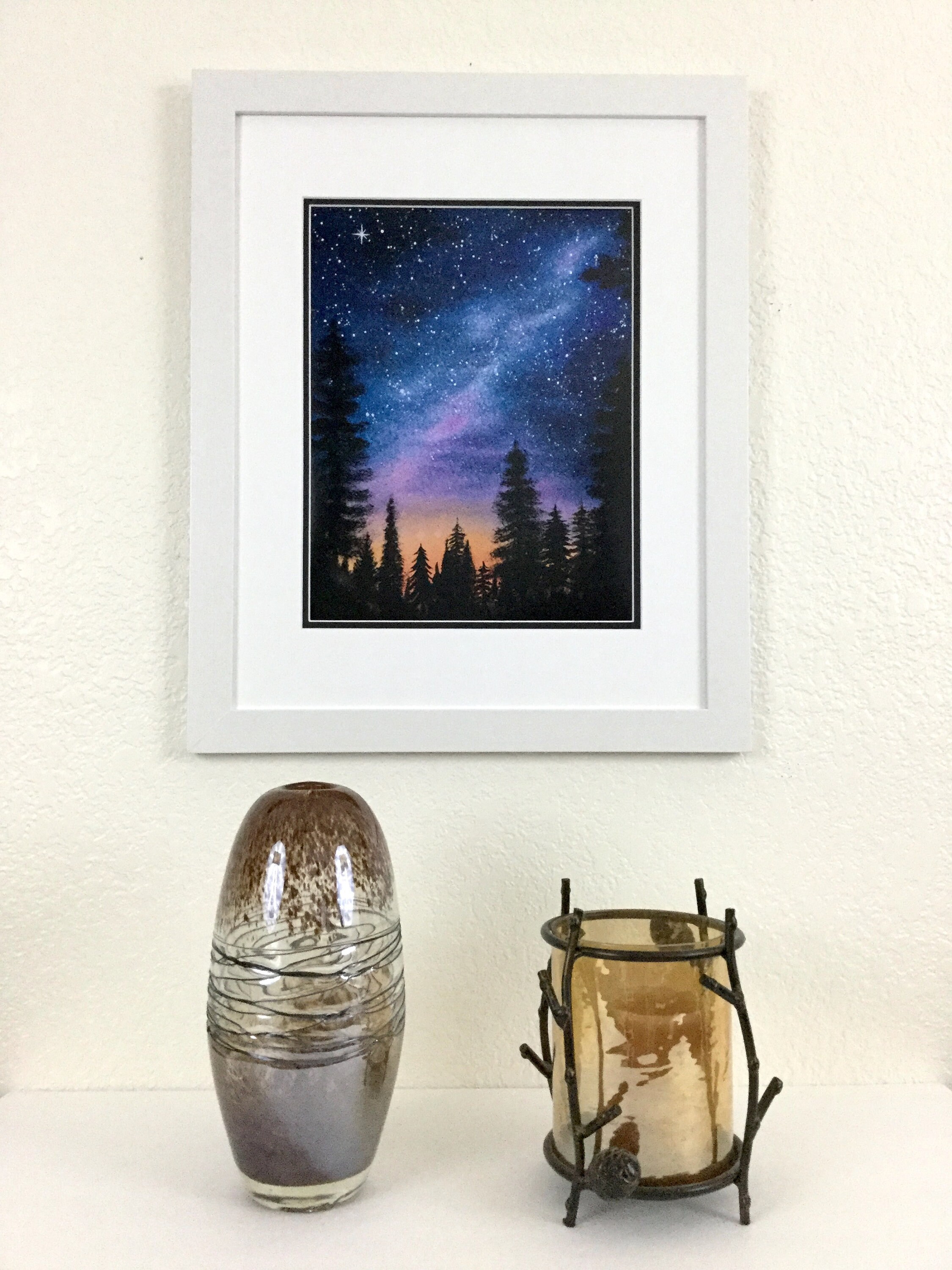 Night Sky, Watercolor Painting, Print From Original, Galaxy in ...