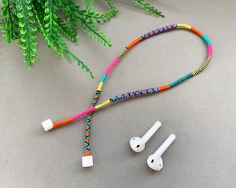 Handmade Anti-Loss Strap for AirPods Earbuds / Wrapped Yarn Wireless Headphones Cord / AirPod Strap