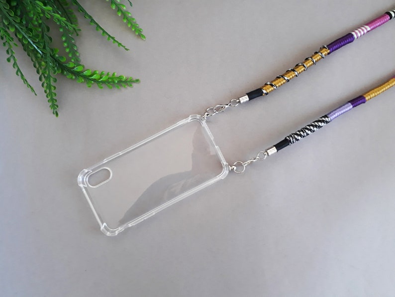 Phone Strap with Transparent Case Phone Lanyard Phone Strap Mobile Phone Cord Phone Chain Phone Holder Crossbody Phone Accessory