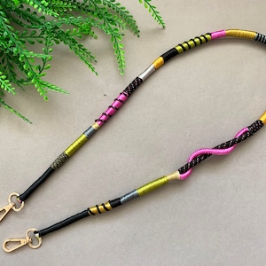 Handmade Wrapped Cord Bag Strap: Removable Boho Camera Strap