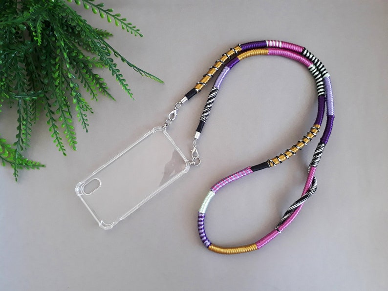 Phone Strap with Transparent Case Phone Lanyard Phone Strap Mobile Phone Cord Phone Chain Phone Holder Crossbody Phone Accessory