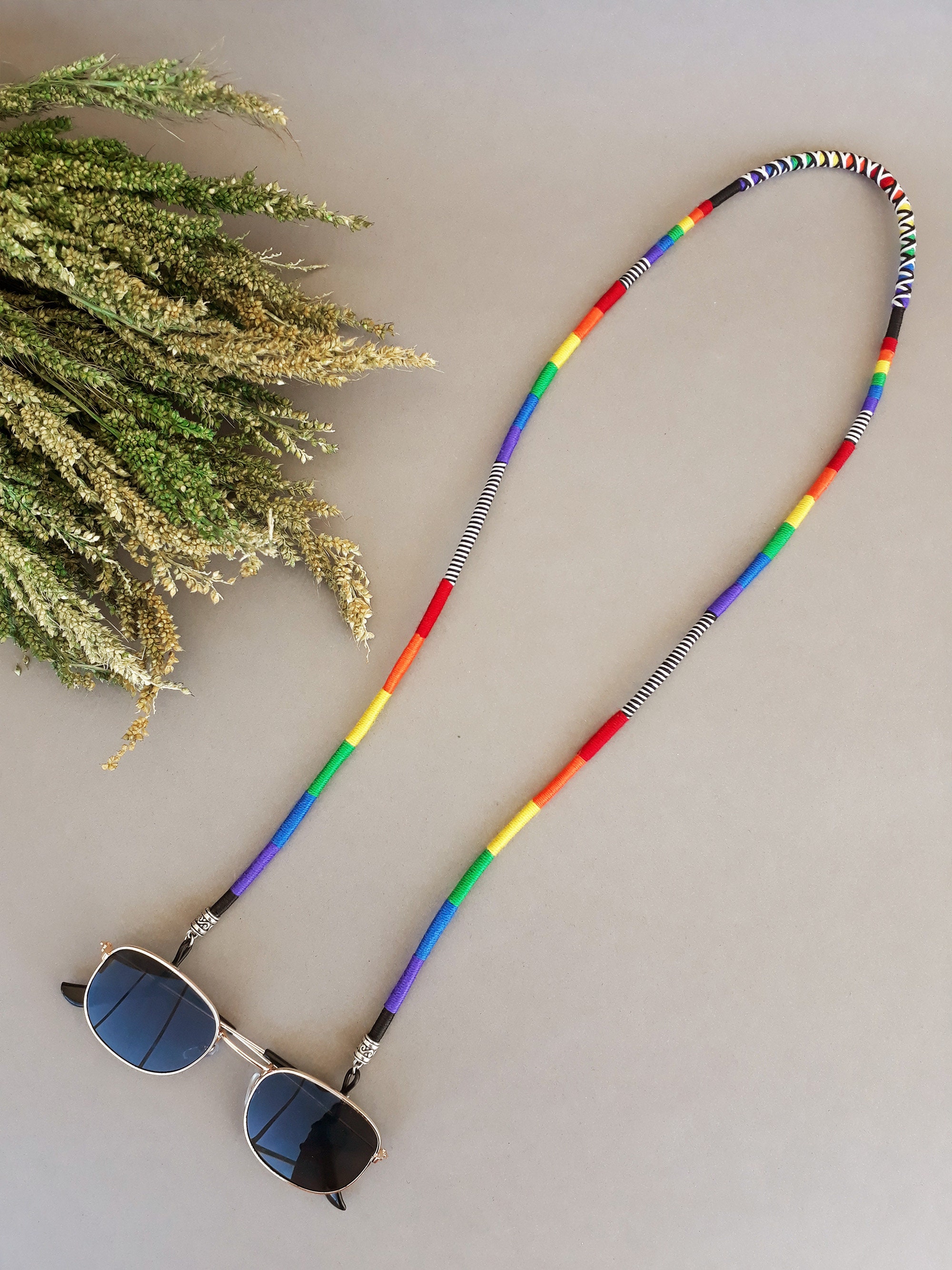 Rainbow Pride Sunglass Strap / Eyewear Straps / Sunglass Chain Etsy
