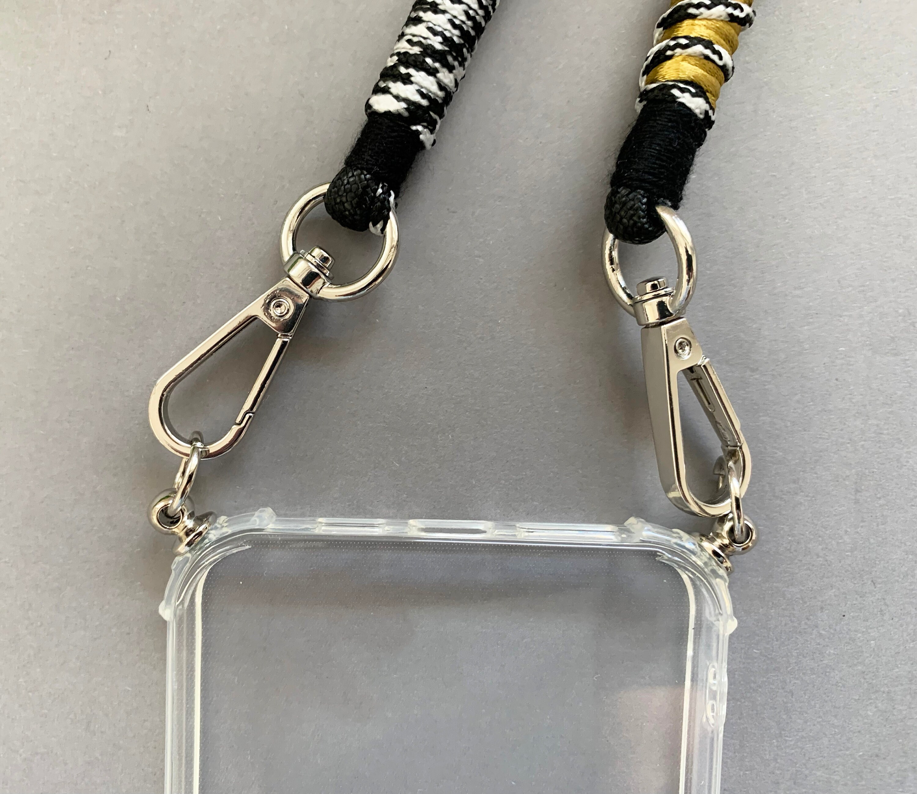 Housse Néoprène Universelle Pour Téléphone - Avec Mousqueton Et Dragonne, Jusqu'à 7,2 Pouces, Noir - 2