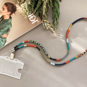 Classy Badge Houder Lanyard 05 / ID Lanyard / Leraar Lanyard / ID Card Holder / Verpakt Hipster Lanyard Ketting / Sleutelhanger Lanyard