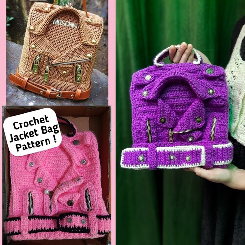 Bubble Duffel Bag Crochet Pattern Zipper Luggage Pattern 