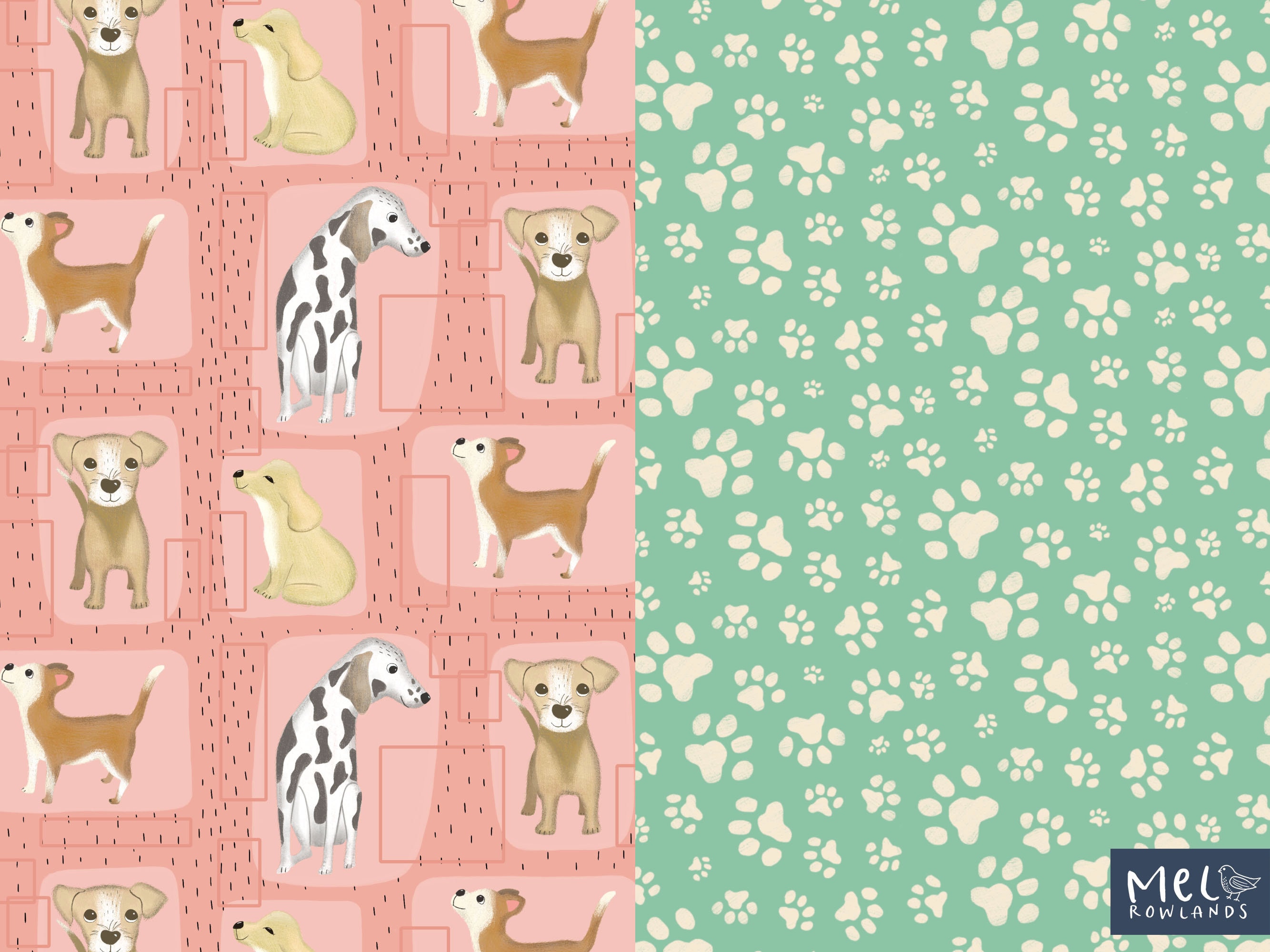 Printable Puppy Papers / Scrapbook and planner papers / | Etsy