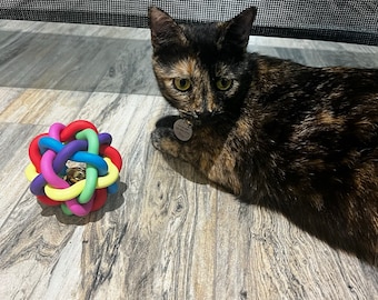 Woven Rubber Catnip Ball Toy, Cat Gift