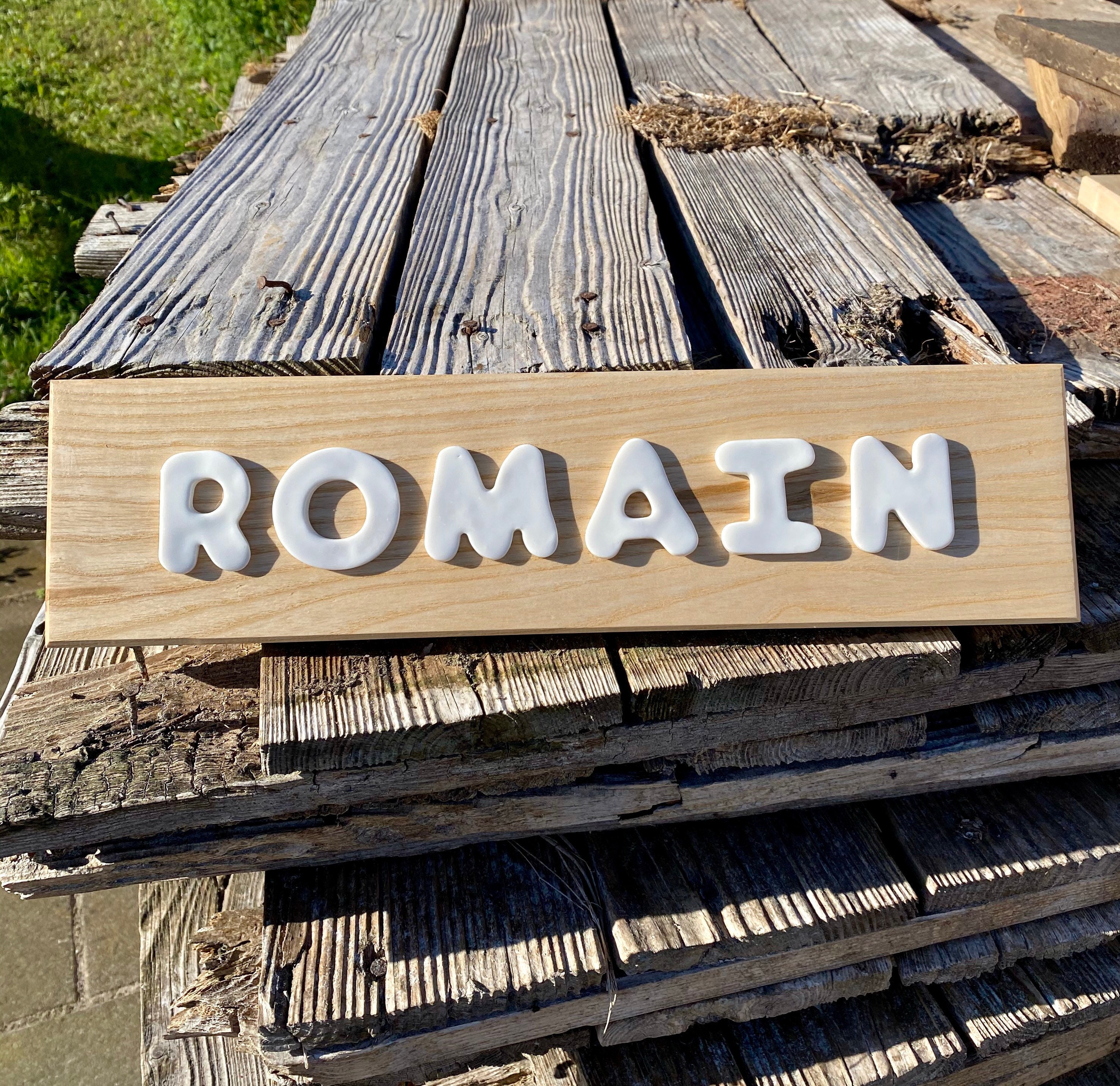 Prénom en Bois et Porcelaine