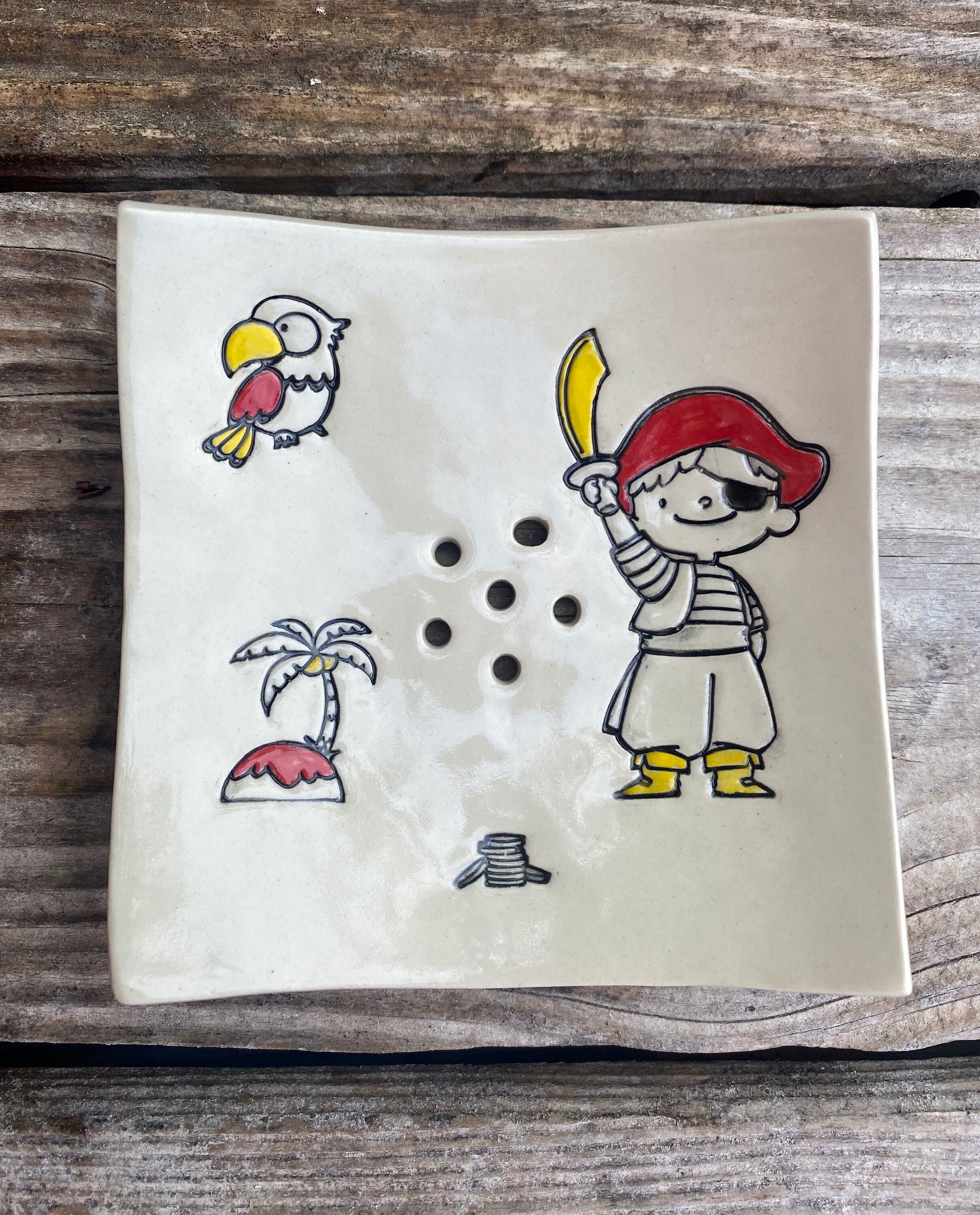 Porte-Savon Pirate en Céramique