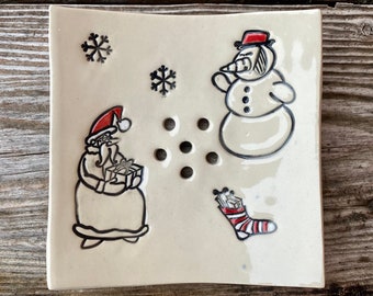 Ceramic Christmas soap holder