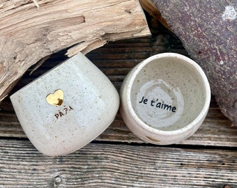 Tasse à message et au cœur d'or "Je t'aime Papa »