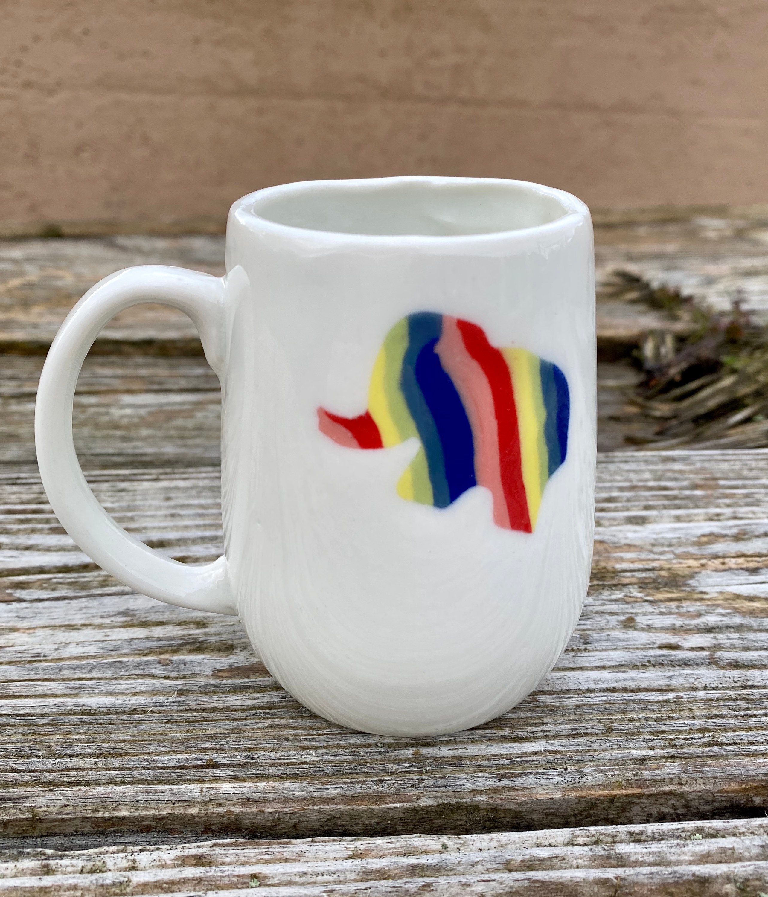 Petit Mug ou Tasse Éléphant en Porcelaine