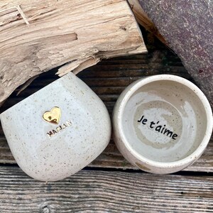 Mug with message and gold heart "I love you Mom"