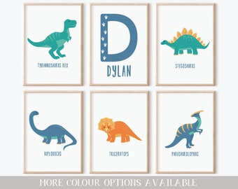 Dinosaur Nursery Prints: Personalised Kids Wall Art