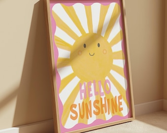 Hello Sunshine Digital Download Print: Feel Good Wall Art