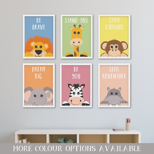 Safari Wall Art Safari Nursery Prints Safari Nursery Decor Etsy