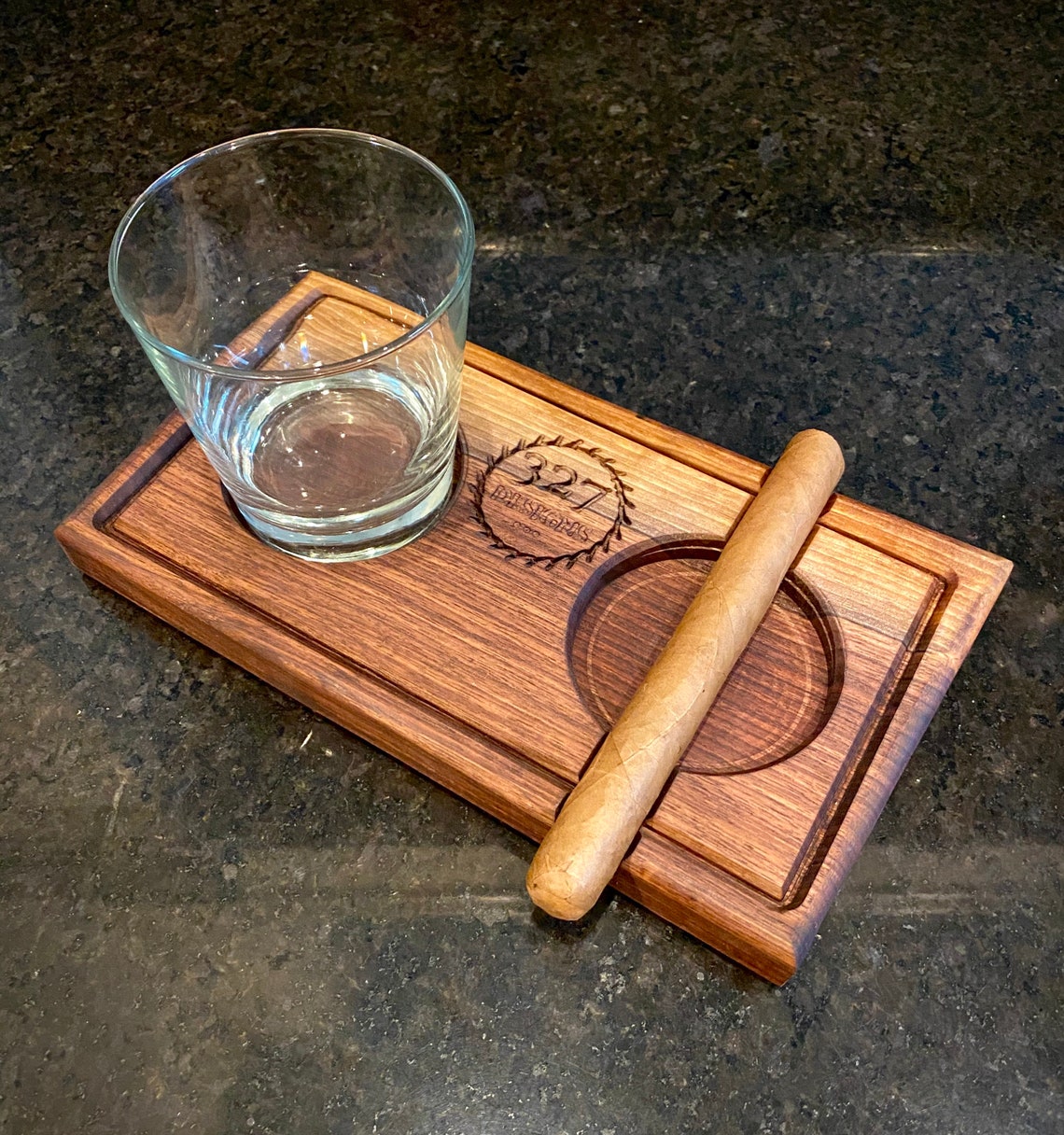 Personalized Cigar Ashtray and Coaster Etsy