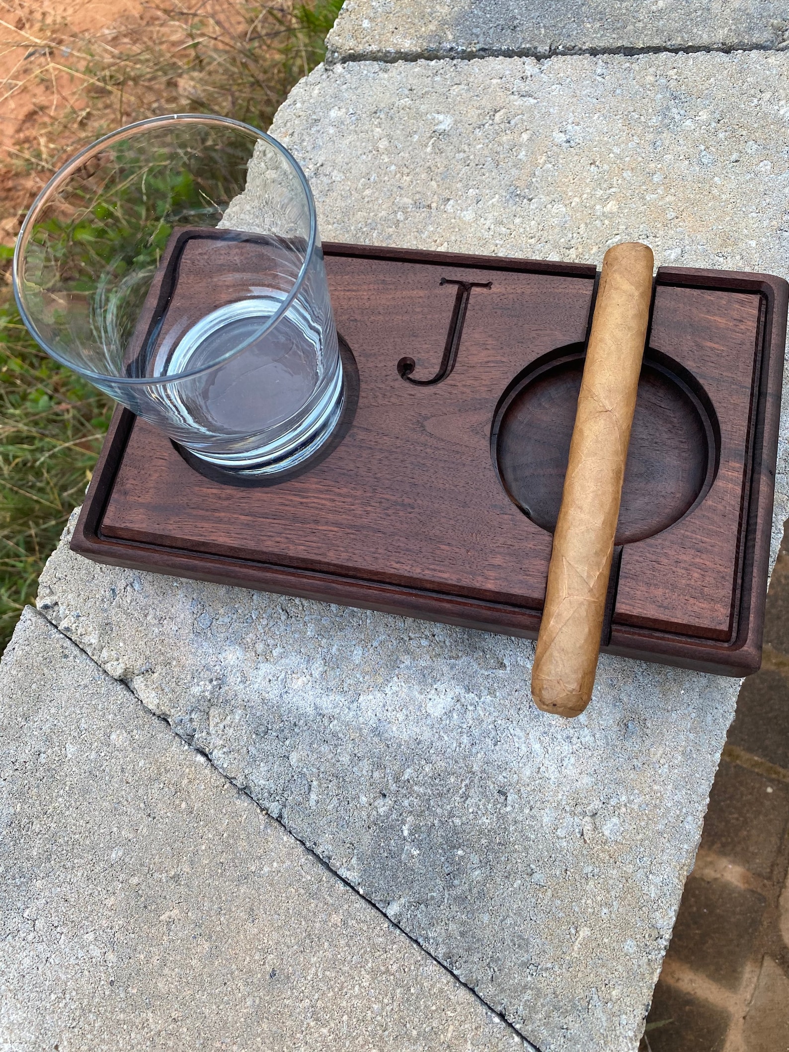Personalized Cigar Ashtray and Coaster Etsy