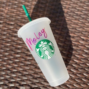 Summer Starbucks Cold Tumbler Cups with straw image 2
