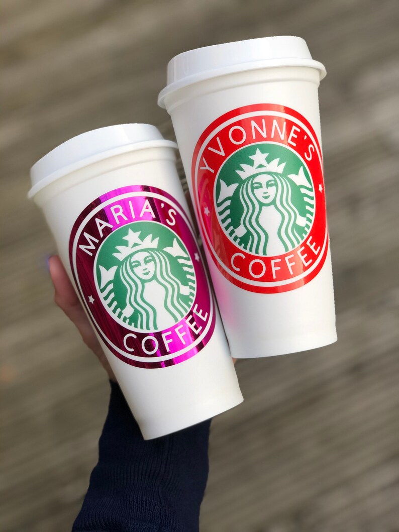 Personalised Starbucks Coffee Cup with any text message Etsy