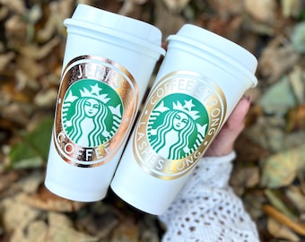 Personalised Starbucks Hot Coffee travel Cup with lid | travel mug | Christmas gift