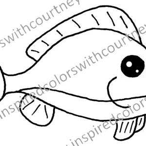 Fishing and Fish Coloring PDF Pages | Etsy