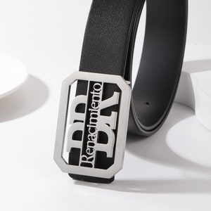 Hebilla de cinturón de doble inicial, accesorios de cinturón unisex, hebilla de cinturón de nombre personalizado, hebilla de boda, regalo de padrino, hebilla de cinturón de padrinos