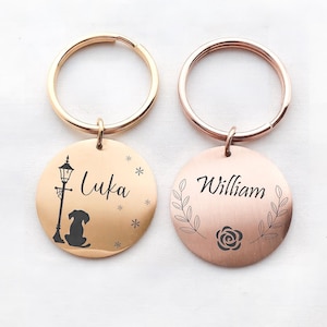 Custom Pet Tag, Engraved Pet Tag, Pet ID Tag, Personalised Pet Tag, Custom Dog Name Tag, Name Pet Tag in Gold, Rose Gold, Silver, Pet Gift