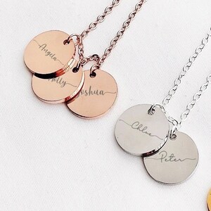 Buy Name Disc Necklace Online In India Etsy India