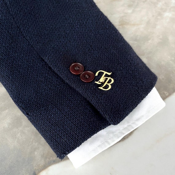 Gemelli Con Iniziale Per Camicia - Acciaio Inox Argentato Per Uomo - Foto 2