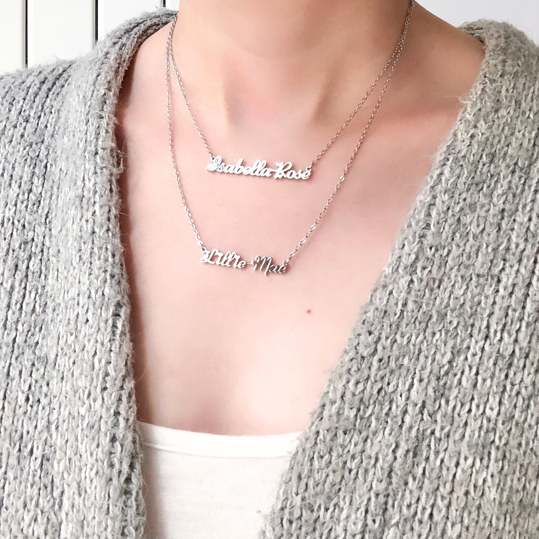 Two Name Necklace Layer Name Necklace 