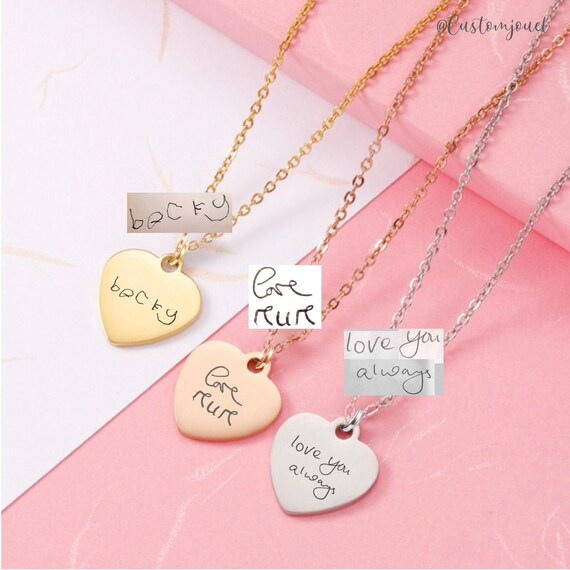 Necklace with someone's best sale handwriting