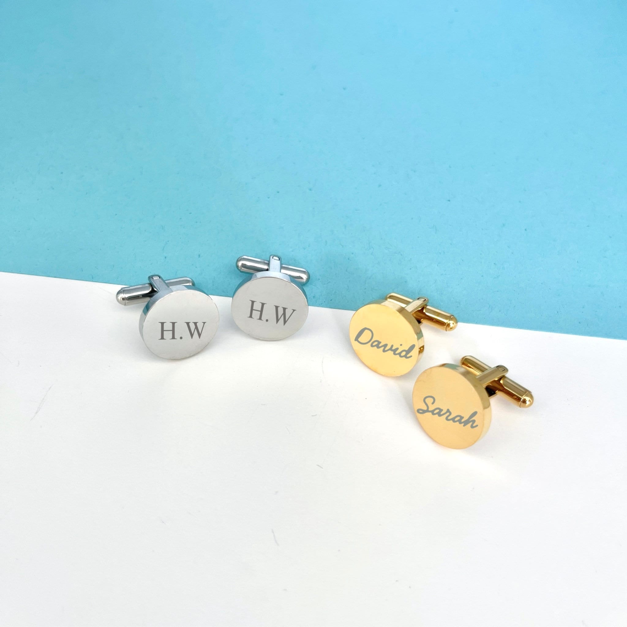 Gemelli Rotondi Personalizzati Con Iniziale, Gemelli Con Lettera - Foto 8