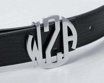 Initial Belt Buckle Silver, Custom Monogram Belt Buckle, Personalized Belt Buckle for Men, Custom Unisex Accessories, Letter Belt Buckle