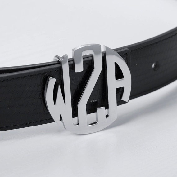 Initial Belt Buckle Silver Custom Monogram Belt Buckle