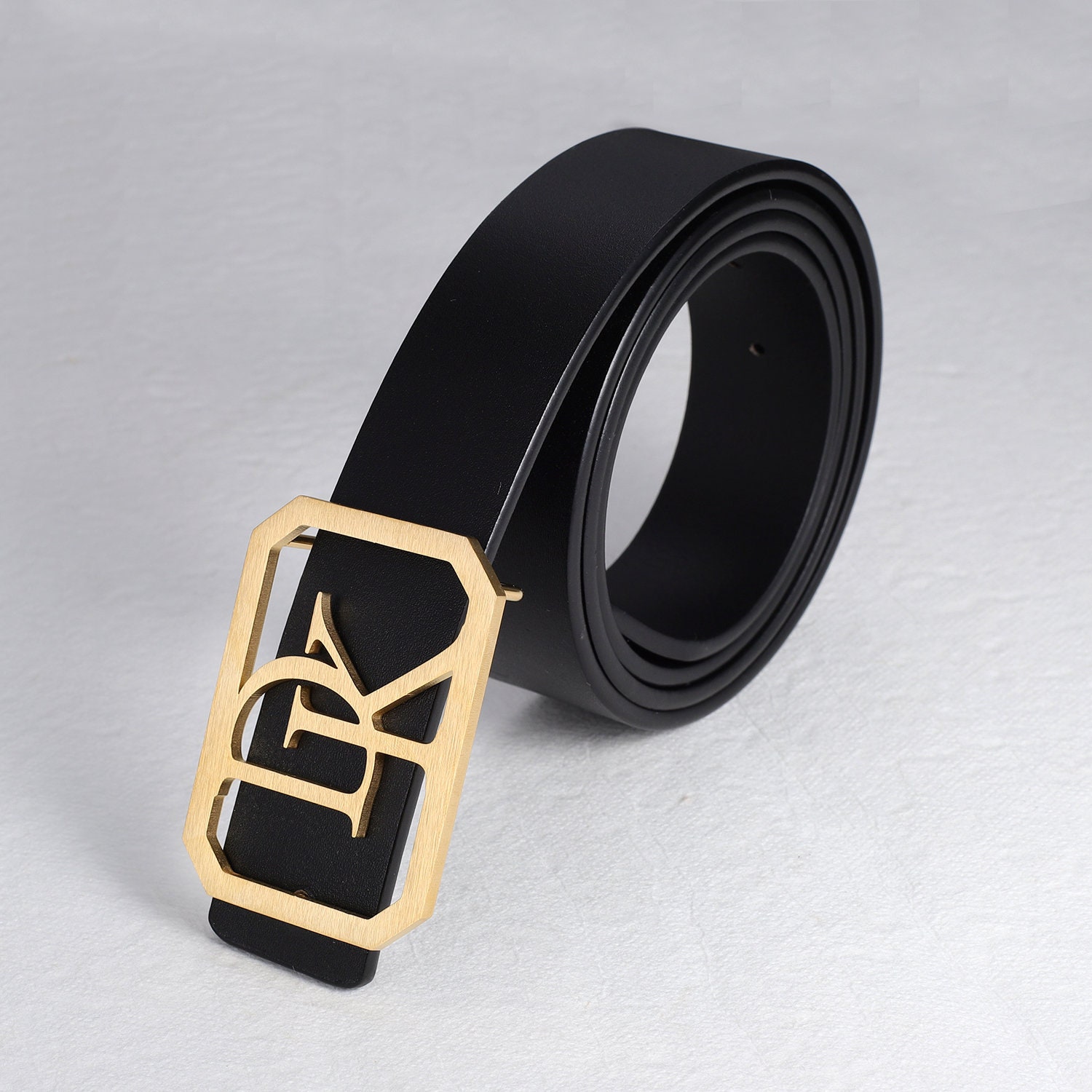 Double Initial Belt Buckle Letter Belt Buckle Personalised | Etsy