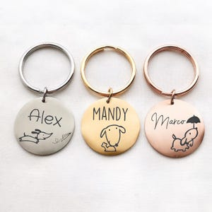 Pet ID Tag, Personalised Pet Tag, Engraved Dog Tag, Name Pet Tag, Custom Name Dog Tag, Pet Tag in Gold, Rose Gold, Silver, Custom Pet Gift