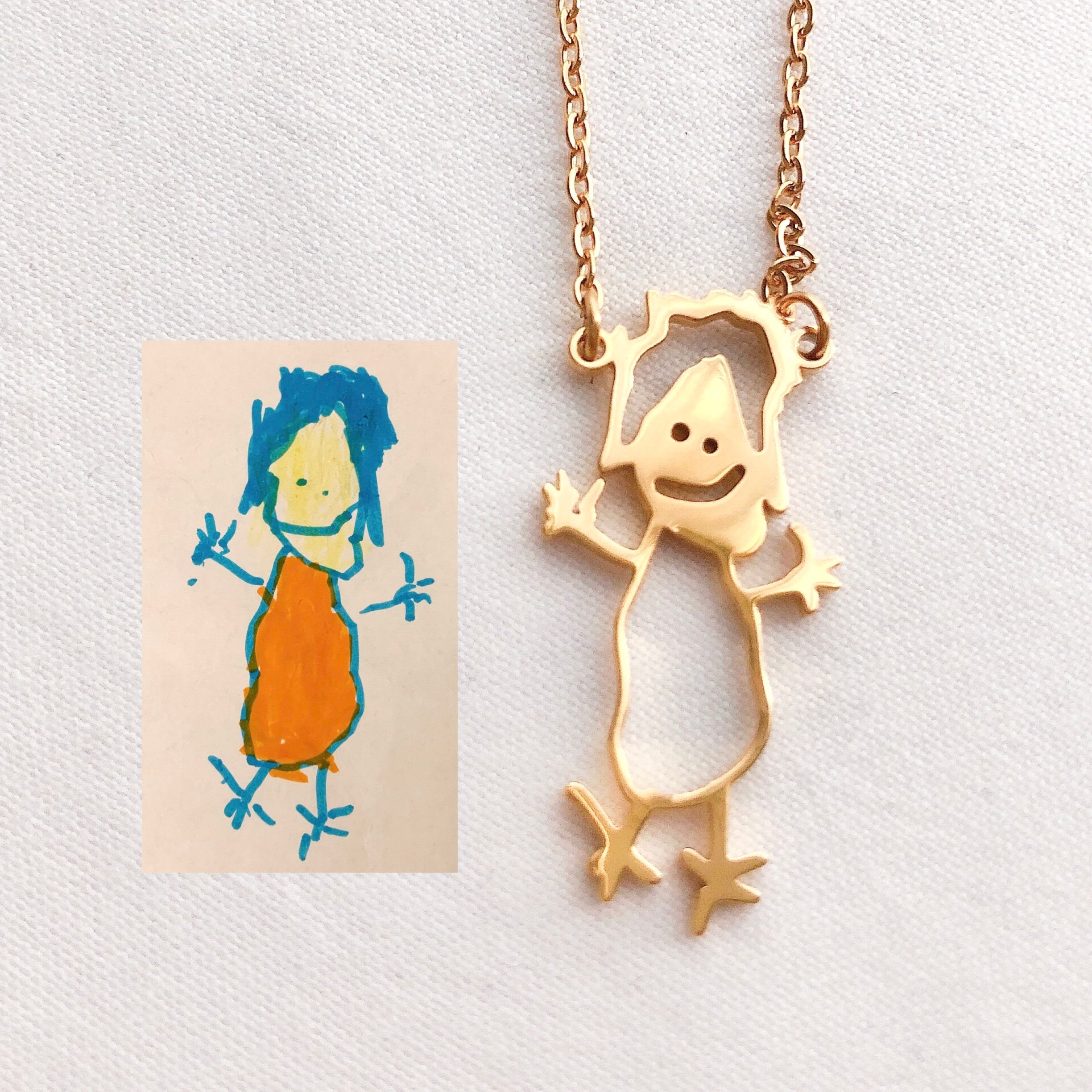 子供用お絵かきネックレス、手書きペンダント、防水ジュエリー 