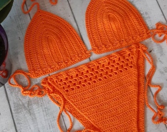 Bikini au crochet ensemble maillot de bain 2 pièces maillot de bain au crochet fait à la main