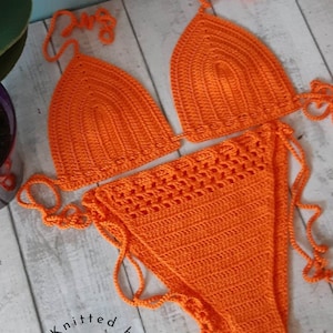 Crochet bikini set 2 piece swimwear handmade crochet swimsuit