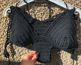 Crochet bikini set Sexy swimwear Boho swimwear Crochet bathing suit with lining Bathing suit women