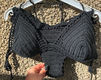 Crochet Bikini Set: Sexy Boho Swimwear, Lined Bathing Suit