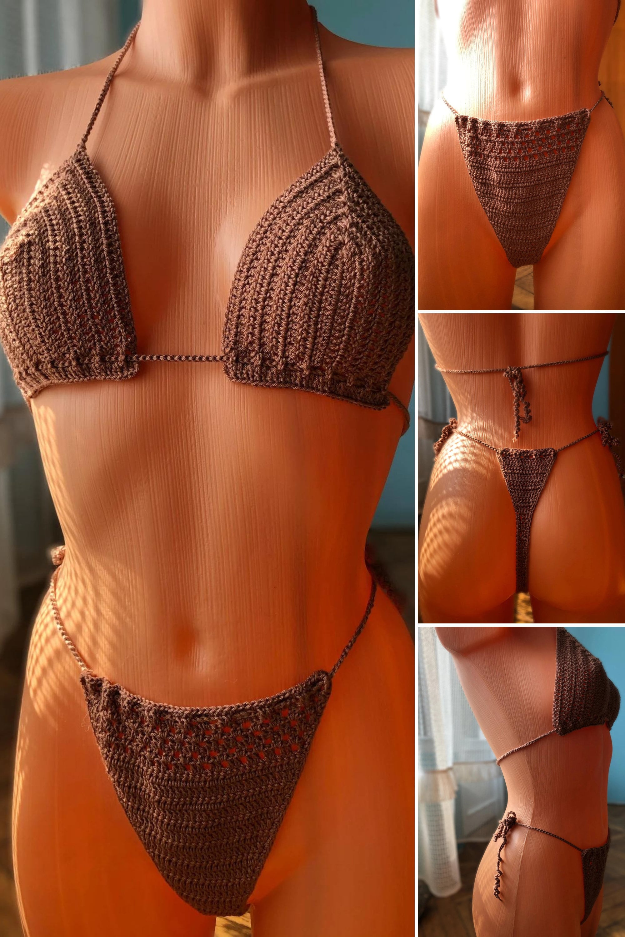 Crochet 3 Piece Bikini Set main image 1